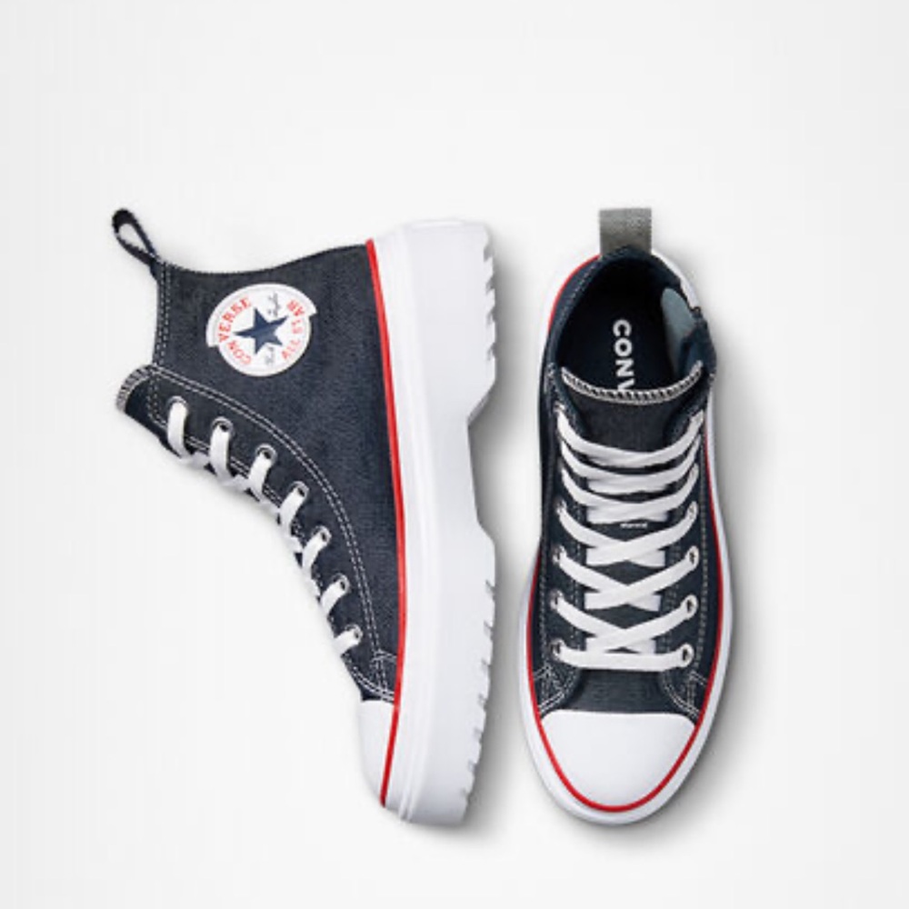 Converse Chuck Taylor All Star Lugged Lift Platform Retro Denim Sneakers - Picture 16 of 16